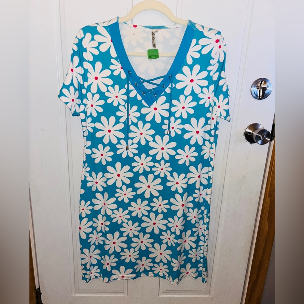 Lulu B daisy print dress UPF 50+ sun protection